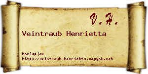 Veintraub Henrietta névjegykártya
